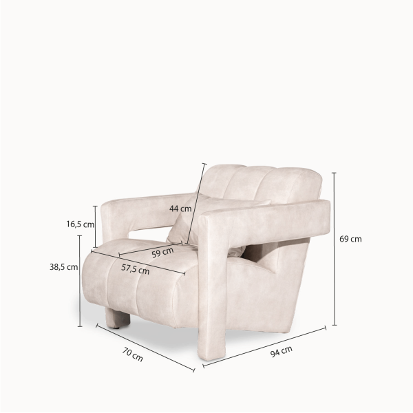 Poltrona Colin Beige - Imagen 3
