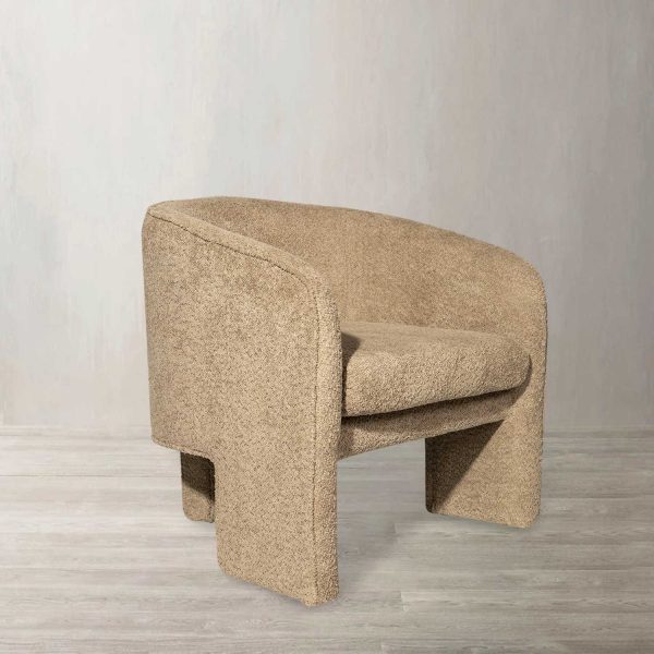 Poltrona Tripode taupe oscuro Boucle - Imagen 2