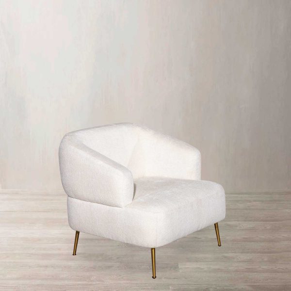 Poltrona Logan beige peluda 73X78X78cm - Imagen 2