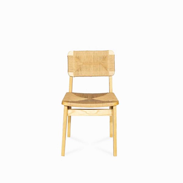 Silla comedor tejida geo color natural - Imagen 2