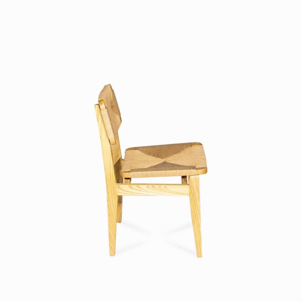Silla comedor tejida geo color natural - Imagen 3