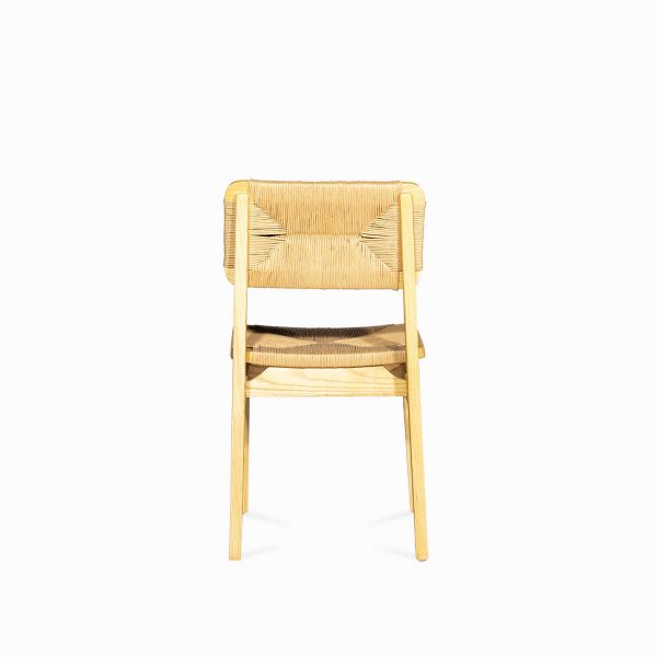 Silla comedor tejida geo color natural - Imagen 4