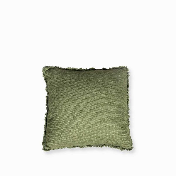 Cojín algodón verde 45x45cm