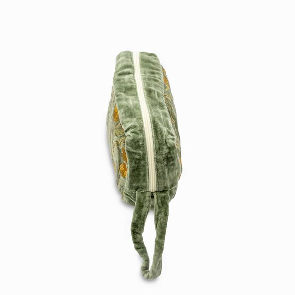 Bolsa verde racimo bordado - Imagen 2
