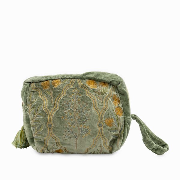 Bolsa verde racimo bordado - Imagen 3