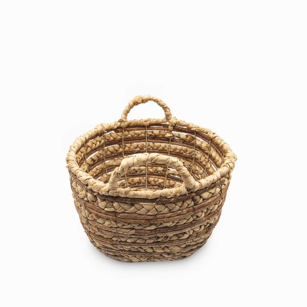 Canasta en fibra natural con manijas 33cm - Imagen 2