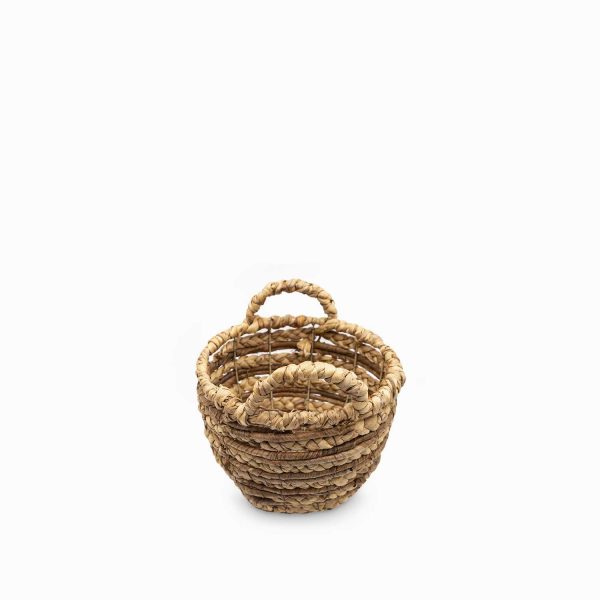Canasta en fibra natural con manijas 24cm - Imagen 2