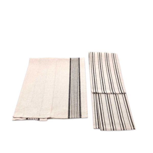 Toallas de cocina beige-gris setx2 - Imagen 2
