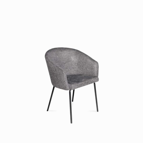 Silla de comedor Doha gris oscuro 84x49x57