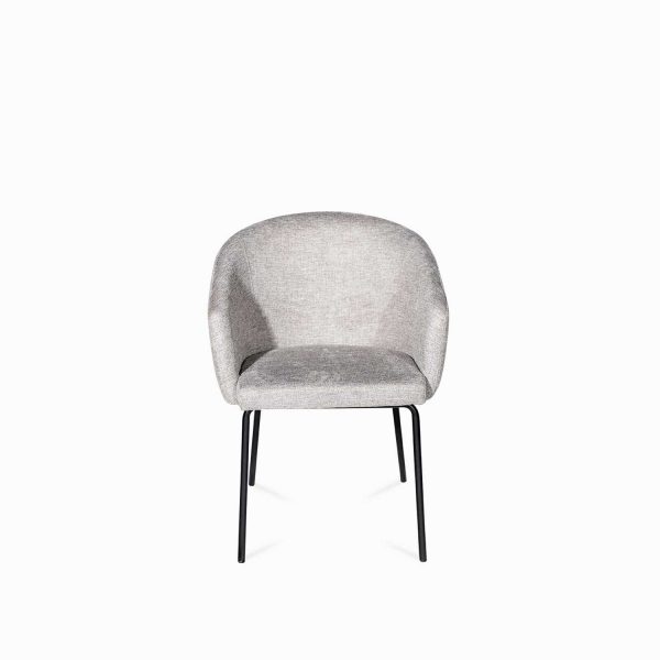 Silla de comedor Doha gris claro 84x49x57 - Imagen 2
