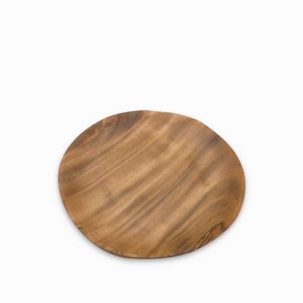 Plato irregular en acacia 25cm