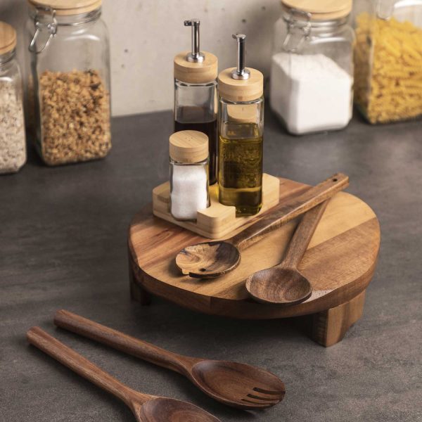 Tabla acacia con patas 30cm - Imagen 2