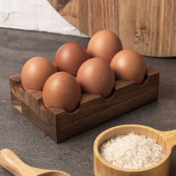 Bandeja para huevos x6 acacia