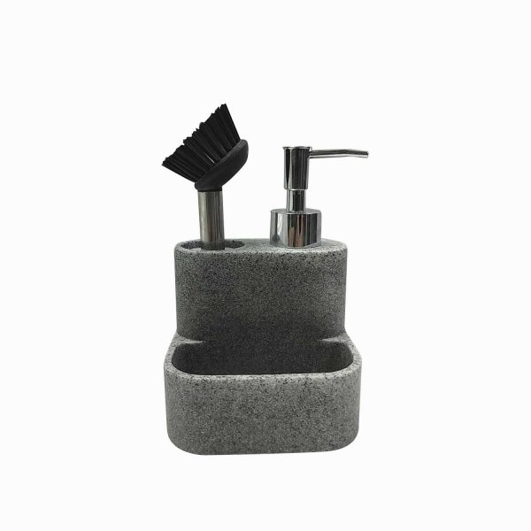 Dispensador jabón lavaplatos con cepillo