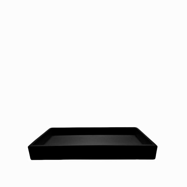 Bandeja para baño negro 25 cm