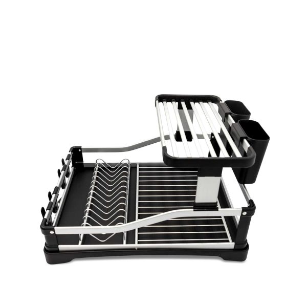 Escurridor negro doble 53.2x36.8x26.5 - Imagen 2