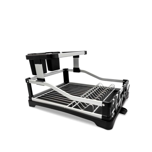 Escurridor negro doble 53.2x36.8x26.5