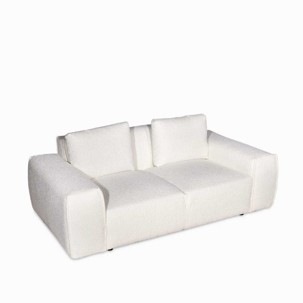 Sofá 2 ptos Pompeya beige 82x195x100 - Imagen 2