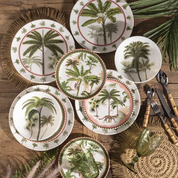 Plato palmeras cheetah 20 cm - Imagen 3