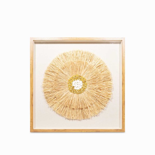 Cuadro circulo yute 80x80x5cm
