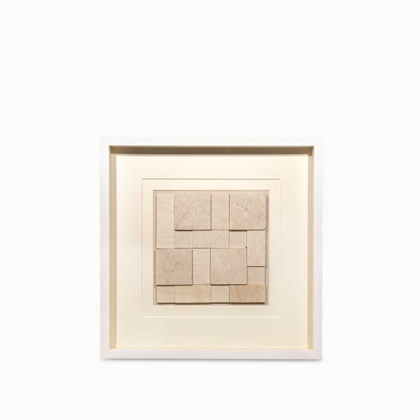 Cuadro piedra cubos 60x60x5cm