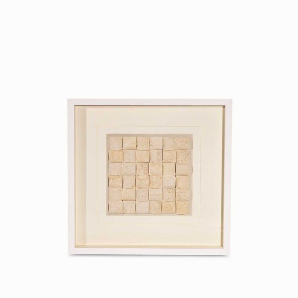 Cuadro piedra beige 60x60x5cm