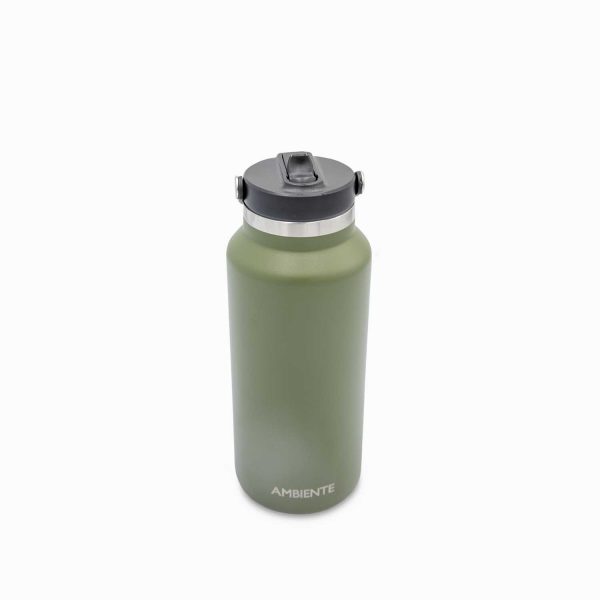 Termo doble pared verde con pitillo 1240ml - Imagen 2