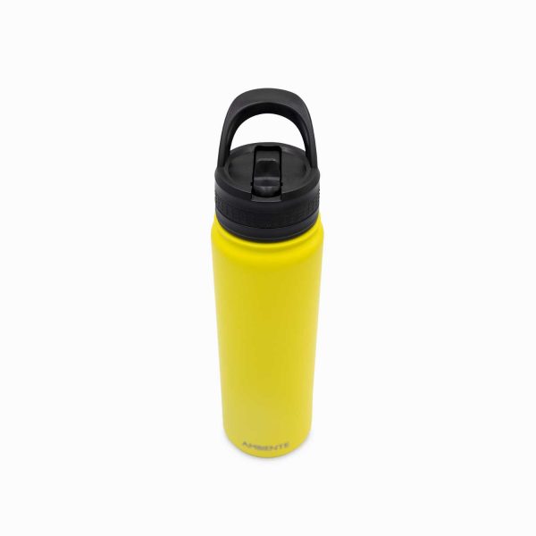 Termo doble pared amarillo con pitillo 750ml - Imagen 2