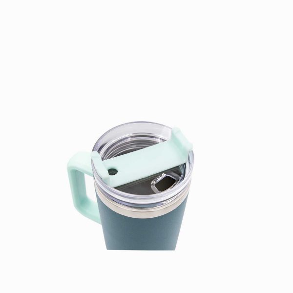 Termo doble pared verde con pitillo 1200ml - Imagen 4