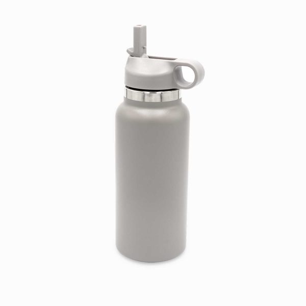 Termo doble pared con pitillo gris 1000ml - Imagen 4