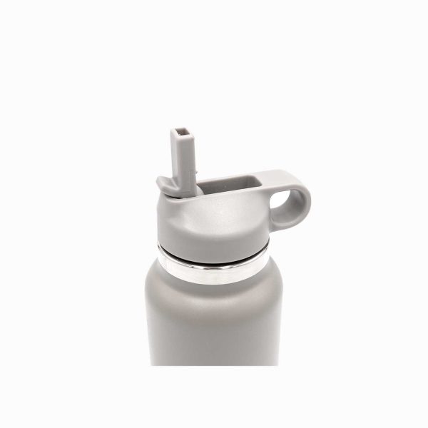 Termo doble pared con pitillo gris 1000ml - Imagen 5