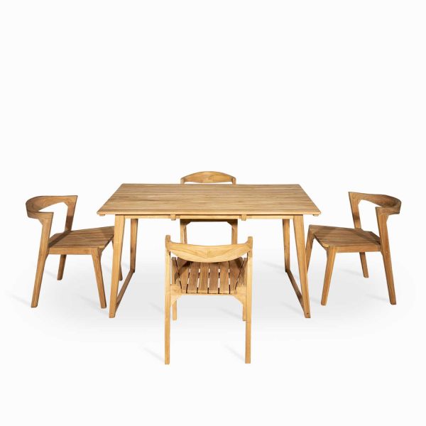 Set mesa comedor rectangular- 4 sillas - Imagen 2