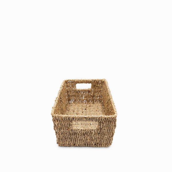Canasta rectangular en fibra natural 34x24cm - Imagen 2