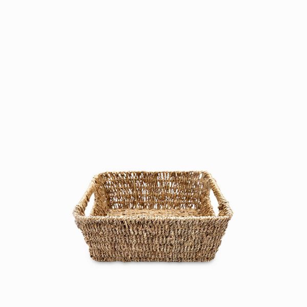 Canasta rectangular en fibra natural 30x20cm