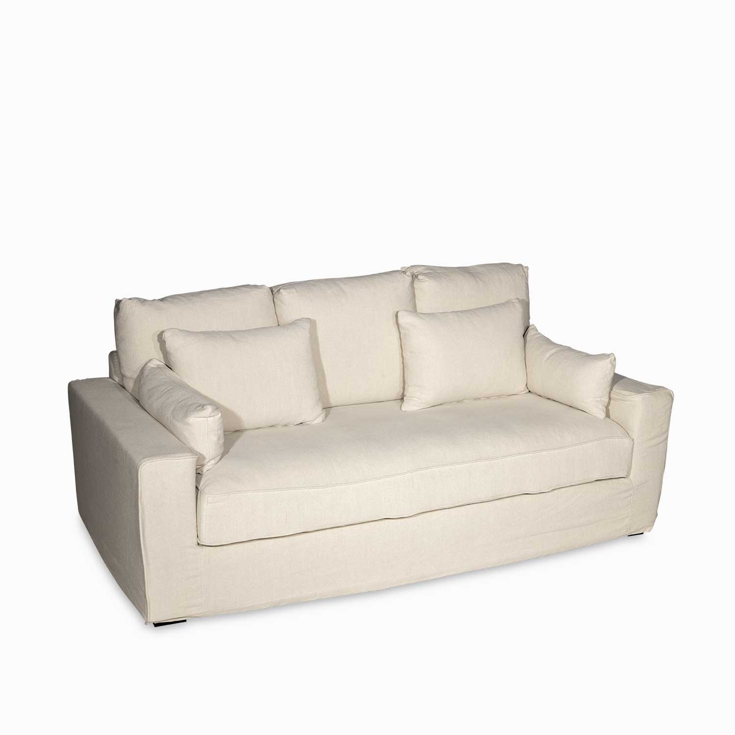 Sofá brume 2 ptos beige 84x190x97 cm - Imagen 2