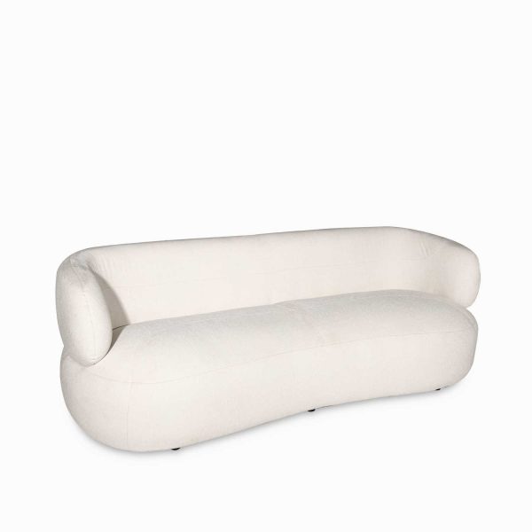Sofá 3 puestos Emilia beige 78x231x91 cm - Imagen 2