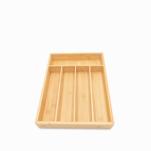 Organizador de cubiertos bambu 34.5x25.5cm - Imagen 2