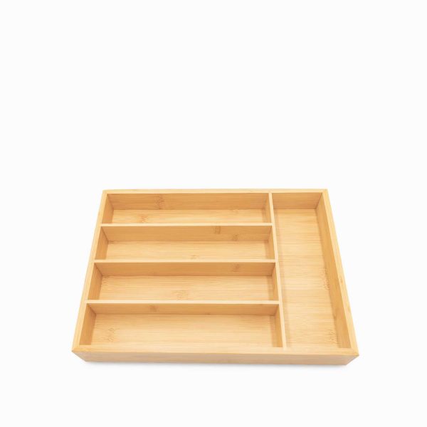 Organizador de cubiertos bambu 34.5x25.5cm - Imagen 3