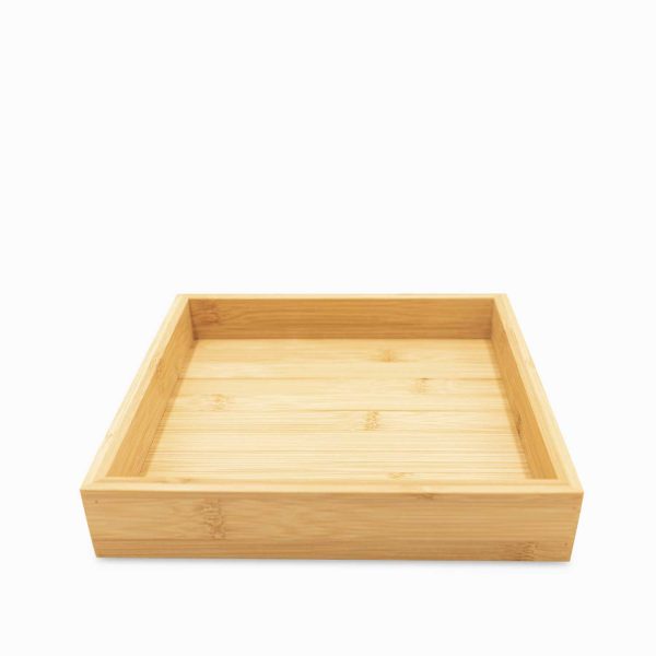 Caja organizadora en bambú 22x22x4cm - Imagen 2