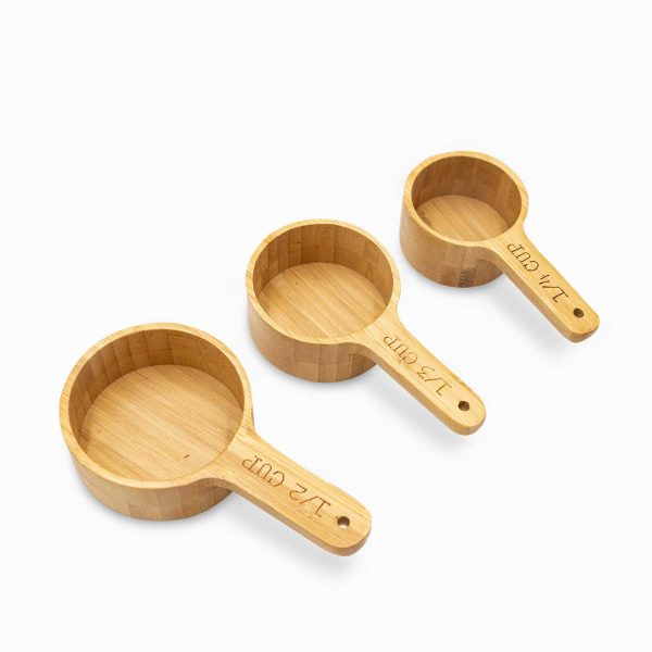 Tazas medidoras en bambú x3 - Imagen 2