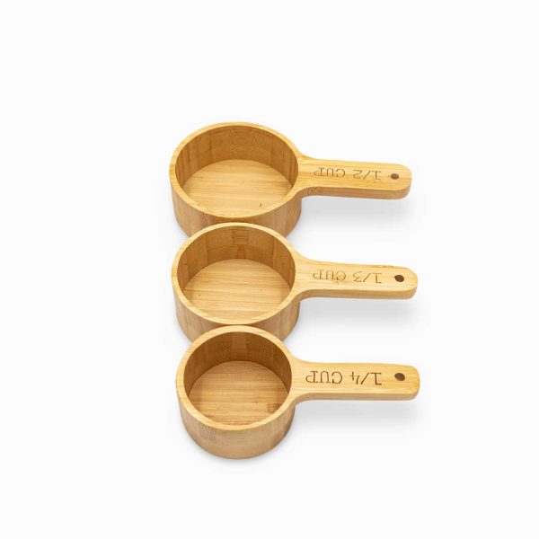 Tazas medidoras en bambú x3 - Imagen 3