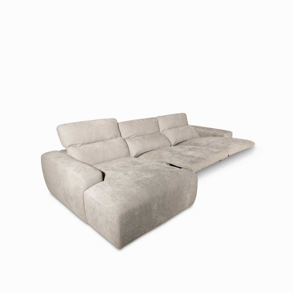 Sofá seccional reclinable derecho leo gris - Imagen 4