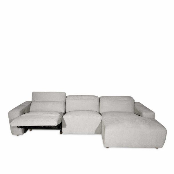 Sofá seccional reclinable izquierdo leo gris - Imagen 2