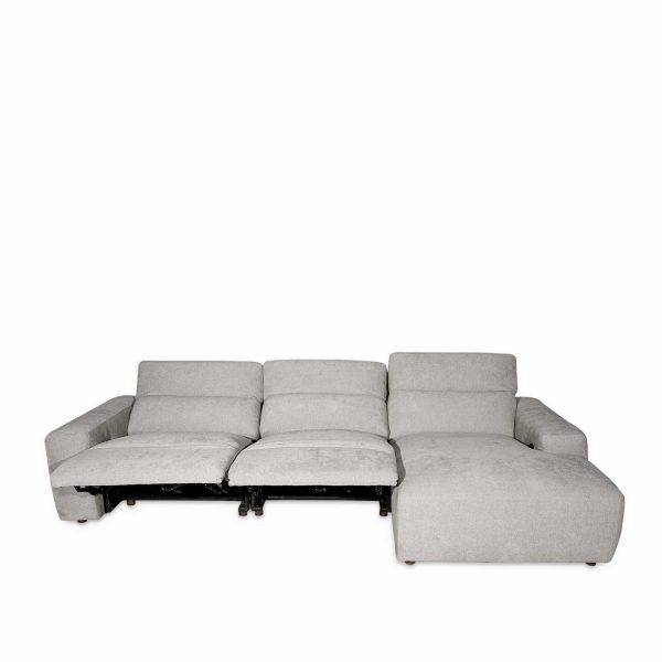 Sofá seccional reclinable izquierdo leo gris - Imagen 3
