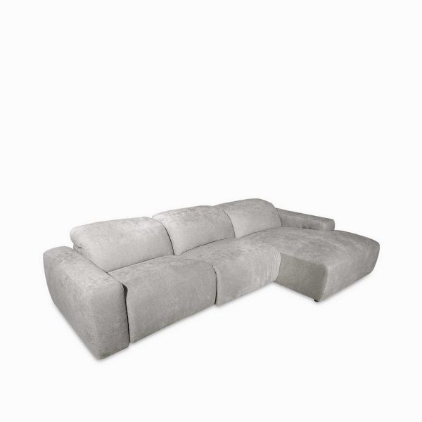 Sofá seccional reclinable izquierdo leo gris - Imagen 5