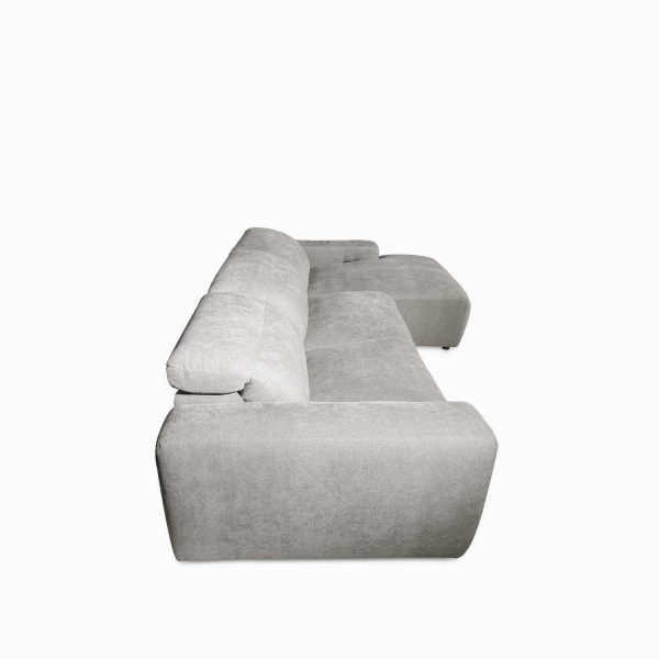 Sofá seccional reclinable izquierdo leo gris - Imagen 6