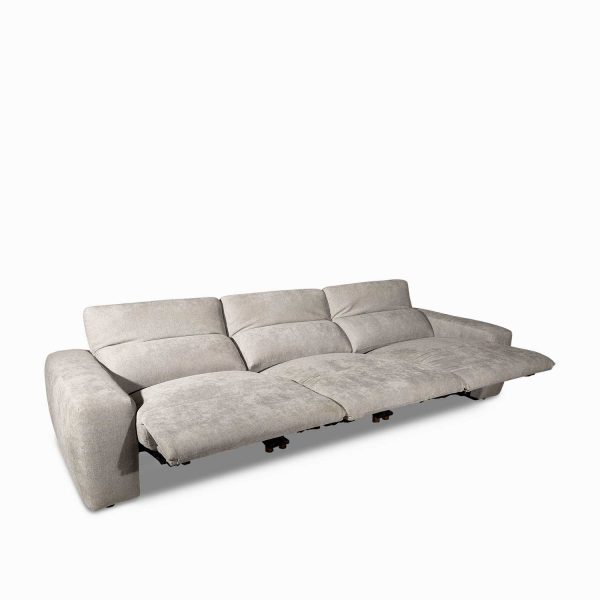 Sofá 3 puestos reclinable leo gris - Imagen 5