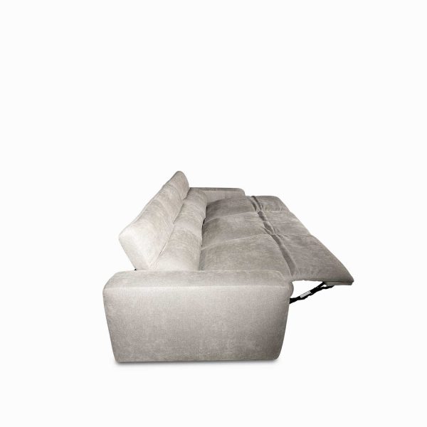 Sofá 3 puestos reclinable leo gris - Imagen 6