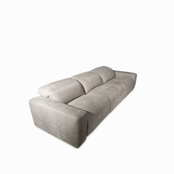 Sofá 3 puestos reclinable leo gris - Imagen 7