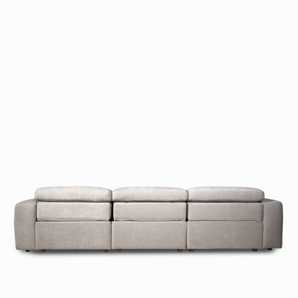 Sofá 3 puestos reclinable leo gris - Imagen 8